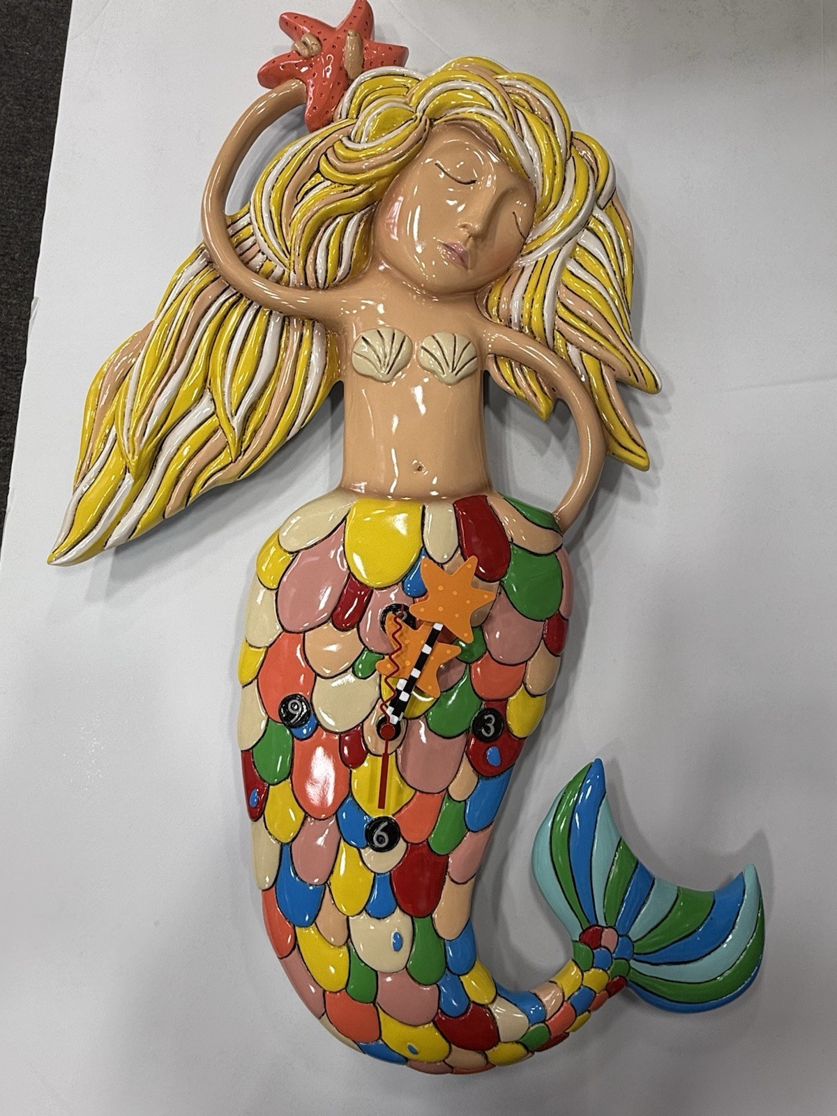 Allen Designs Shelley Mermaid Wall Clock With Pendulum