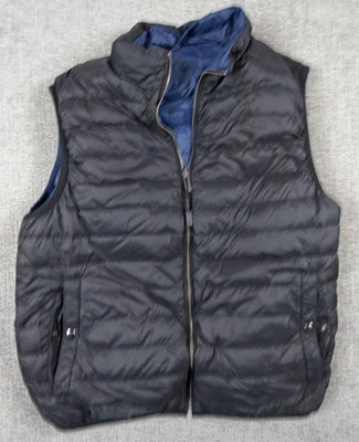 Massimo Dutti  Reversible  Vest  XL Black/Navy  Feather Down