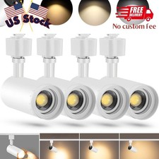 3-Color Zoomable J Type Track Lighting Heads 10W for Juno Rail, White 4 Pack