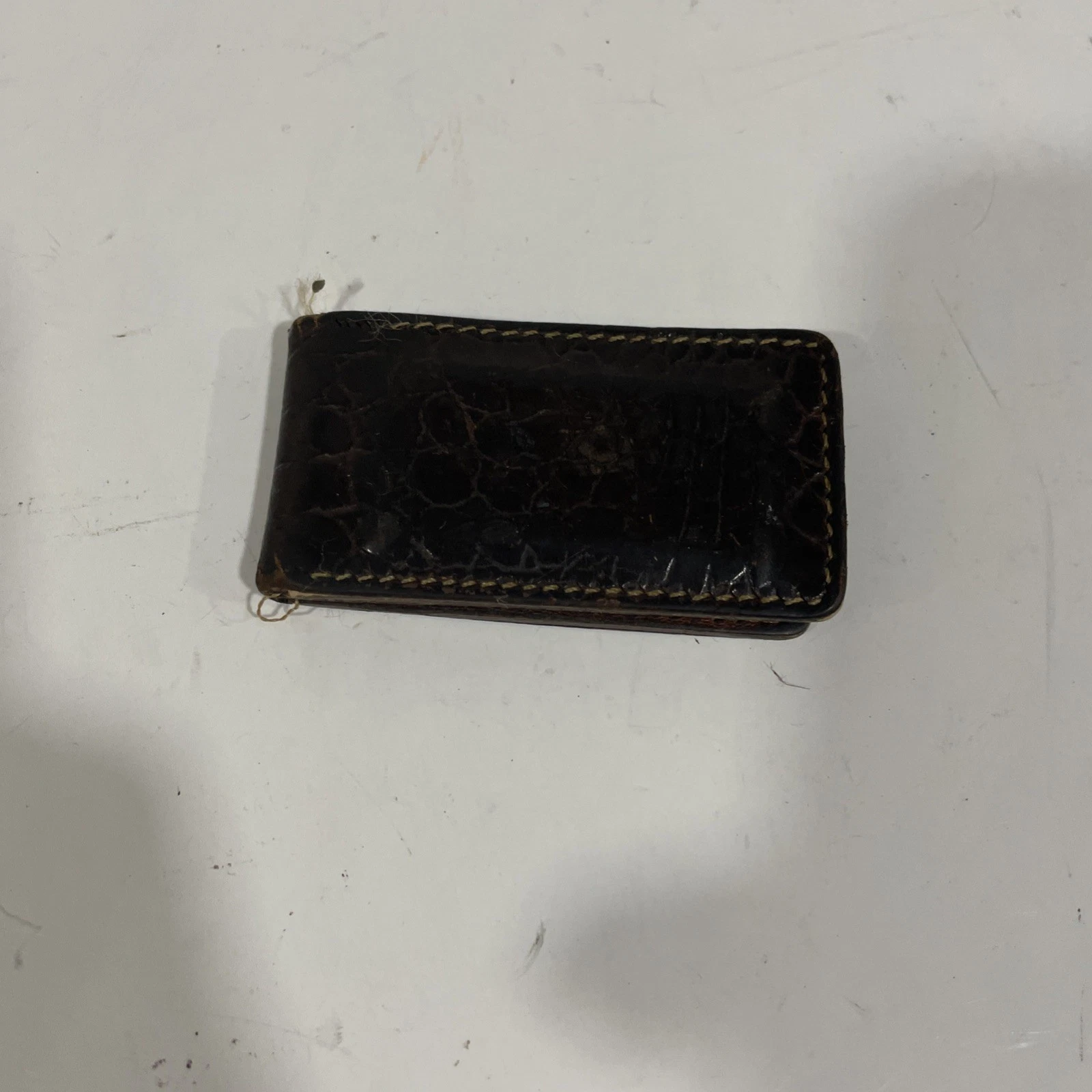 Pince à billets Christian Dior vintage cuir authentique