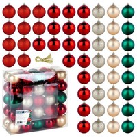 Weihnachtskugeln Tannenbaumkugeln Weihnachtskugelset Bruchsicher Rot GrüN Champa