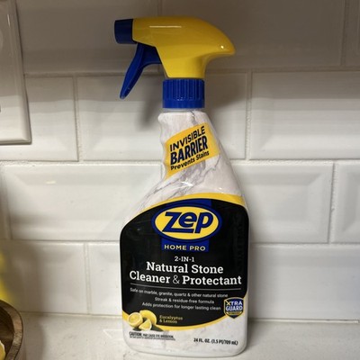 ZEP Home Pro 2 in 1 Marble Granite Cleaner & Protectant 24 Oz Eucalyptus Lemon