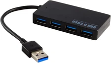 4-Port USB 3.0 Hub, Compact Portable for PC, Mac, Laptop, Desktop