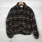 BKE Women's Small Quarter Zip Sherpa Pullover Long Sleeve Sweatshirt Brown