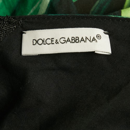 Dolce & Gabbana Kids Green Tropical Print Cotton Slit Dress Set 11/12 Yrs - Picture 6 of 8