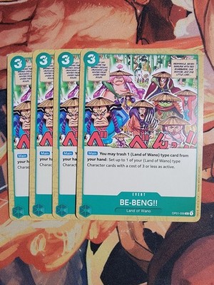 BE-BENG!! OP01-059 C Common Romance Dawn One Piece TCG 4X PLAYSET NM
