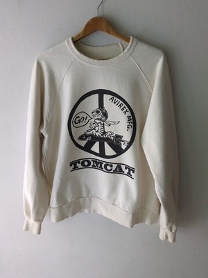 Avirex X Tomcat Sweatshirt Baumwolle Größe L Off White 