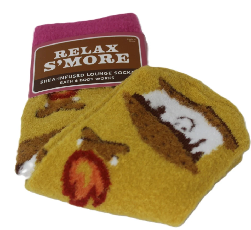 Bath Body Works Smores Calcetines con infusión de karité Antideslizantes Relax S'More Salón Nuevo Lote 2 Foto 4 de 4