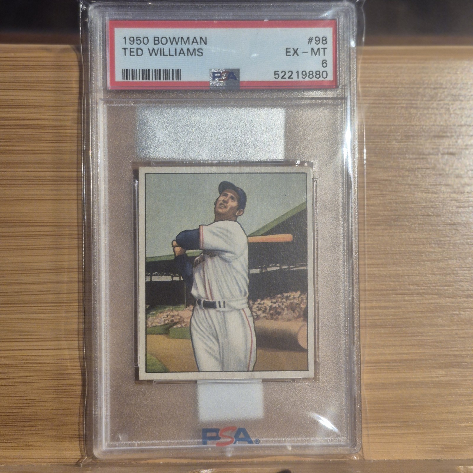1950 Bowman #98 Ted Williams PSA 6 DEAD CENTERED