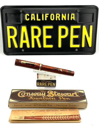 Vintage Conway Stewart DURO OS RMHR Fountain Pen Huge 14K OM Flex nib Boxed