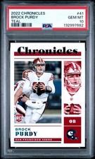 2022 Chronicles BROCK PURDY TEAL #41?PSA 10?RC Rookie Card 49ers. rookie card picture