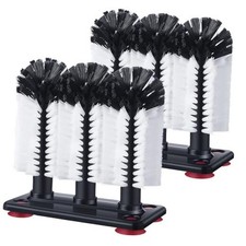 Pack Water Bottle Cleaning Brush with Suction Base, 3 Head 7.3 x 3.7 x 7.5" 2