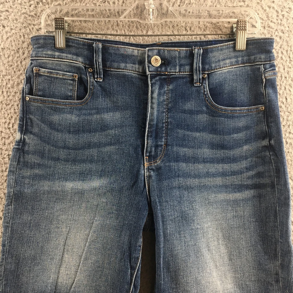 White House Black Market The Everyday Bermuda Short Women 10 Blue Denim Mid Rise - Image 2 of 4