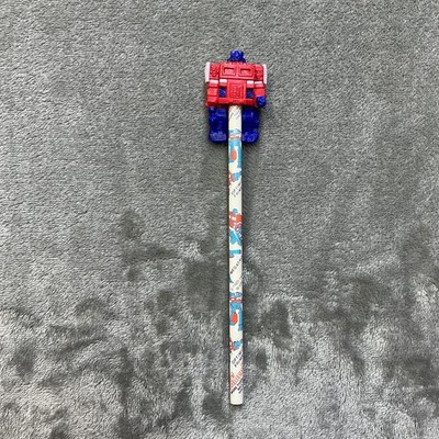 Vintage 1985 Hasbro Bradley Transformers Optimus Prime Pencil and topper  unused
