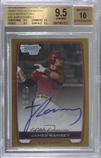 2012 Bowman Draft Gold Refractor 47/50 James Ramsey BGS 9.5 GEM MINT Auto 03xg