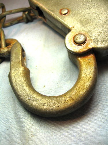 1912 Pat Antique AT & SF Railroad Lock w Chain, No Dust Cover, No Key - Picture 11 of 11