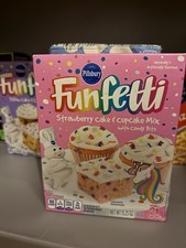 Pillsbury Funfetti Cake Mix - Strawberry Or Yellow Cake - US Import - New - UK