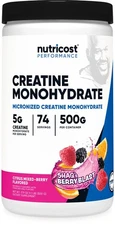 Nutricost Creatine Monohydrate Powder (Shaq's Berry Blast, 500 Gram) - GMO-Free