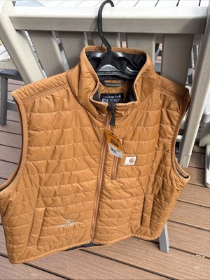 Carhartt 102286 Rain DefenderVest Blue Mens M  Relaxed Fit NWT Logo