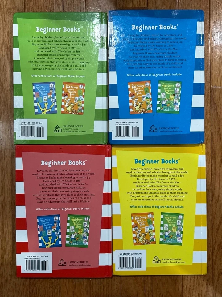 Lot—4 Dr Seuss The Big Book of Beginner Books—Red, Green Blue, My Big VERY GOOD - Image 2 of 2