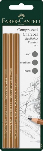 Kohlestift Pitt charcoal Faber Castell 3 versch.Härten - Bild 4 von 11