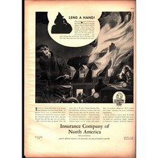 1938 Insurance Company of North America lend a hand Vintage Magazine Print Ad d6