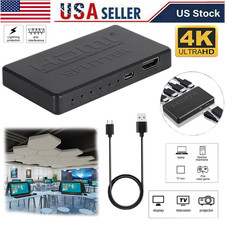 4K UHD HDMI Splitter 1 In 4 Out 1080P 4-Port Repeater Amplifier Brand New 1x4