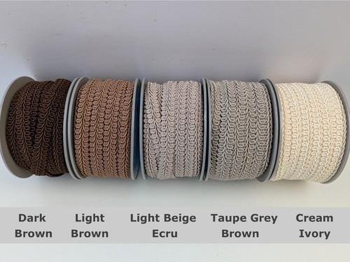 Gimp braid upholstery trim 15mm width scrolled for furniture lampshade per metre - Picture 20 of 45