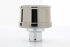 CHEVY/FORD/MOPAR BLACK BILLET ALUMINUM BREATHER - SMOOTH BLACK CHROME