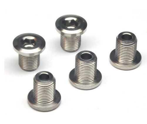 New Long Titanium Ti Crankset Chainring Bolts M8 Nut 10mm for Road Bike 5pairs - Picture 5 of 12