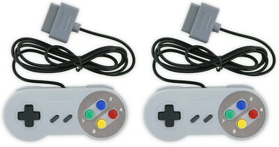 2x Super Nintendo Controller SNES Gamepad Kontroller Joypad für Nintendo Snes