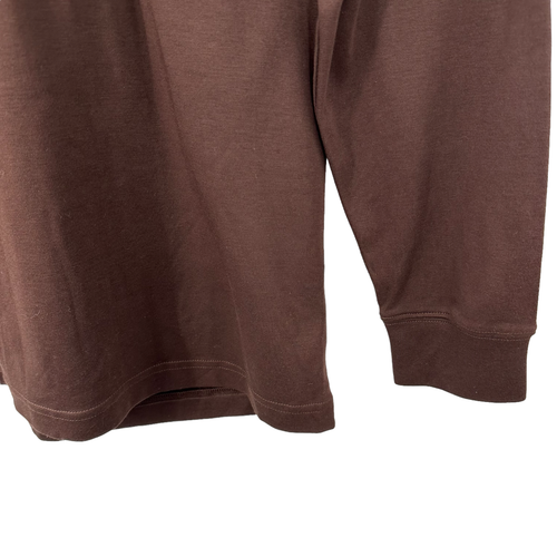 Turnbury Mens Long Sleeve Mock Neck Shirt Peruvian Cotton Size XL NWT Red Brown - Bild 5 von 15