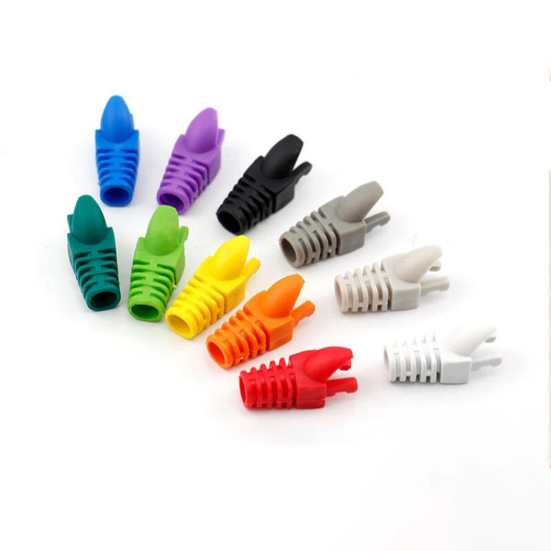RJ45 Netzwerkstecker Stecker Netzwerk Kabel Cat5e Cat6 Verlegekabel Knickschutz - Bild 1 von 4