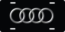 AUDI LOGO LICENSE PLATE FOR AUTO 12X6 ALUMINUM 1