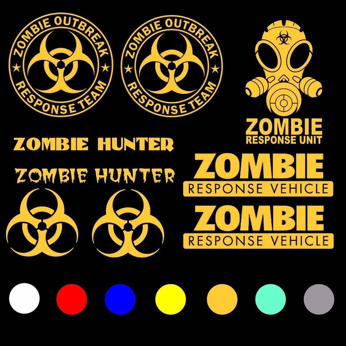 Zombicide Reboot Box Adesivo Per Casco Zombie Outbreak Response Team &ndash; Sticker Resistente Per Elmetti, Cappelli E Superfici Dure Etichetta Casco ZORT