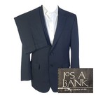 Jos A Bank Gray Cotton Blend Two Button 2 Piece Suit Mens 40R 34x27