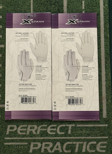 NEW CALLAWAY WOMEN’S X-SPANN GOLF GLOVE 2 RH GLOVES -LARGE-RIGHT HAND-#5313421 - Picture 2 of 2