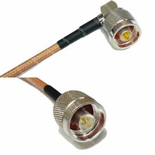 USA-CA RG142 N MALE ANGLE to N MALE Coaxial RF Pigtail Cable
