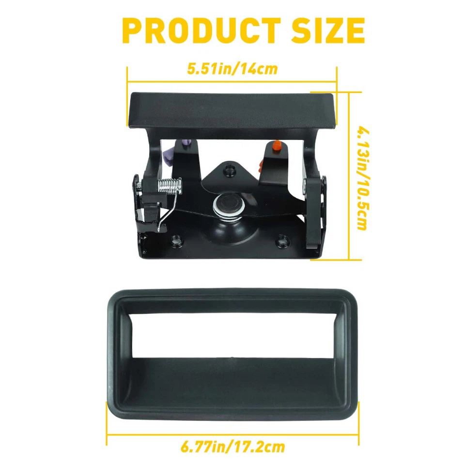 Exterior Back Side Tailgate Handle & Bezel Set For 1988-2000 Chevy C2500 Truck - Image 2 of 4