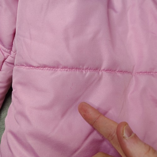 Harley Davidson Jacket Kids Girls Medium Pink Puffer Winter Coat Full Zip - Picture 10 of 15