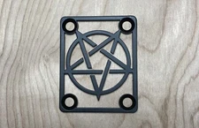 Pentagram Neck Plate for your Guitar or Bass - Industrial Black