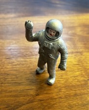 Astronaut/Spaceman Vintage Silver/Gray Plastic Playset Figure Circa 1979