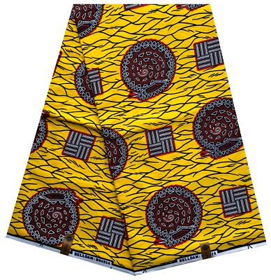 6 Yards Afrikaanse stof, Afrikaanse Ankara Wax Print Stof voor naaien, Feestjurk Craft Projecten en Patch Werk DIY, Breedte: 110 cm (#1