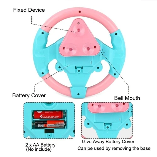 Montessori Simulation Steering Wheel Toys Simulate Driving Car Toy Kids Toys - Picture 11 of 14