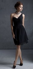 Mori Lee by Madeline Gardner Chiffon One Shoulder Dress Size 8