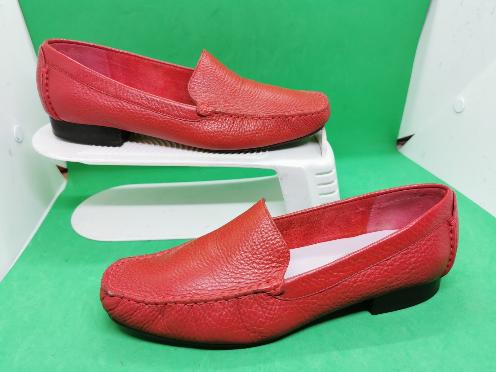 Church's Red Leather Slip-On Loafers