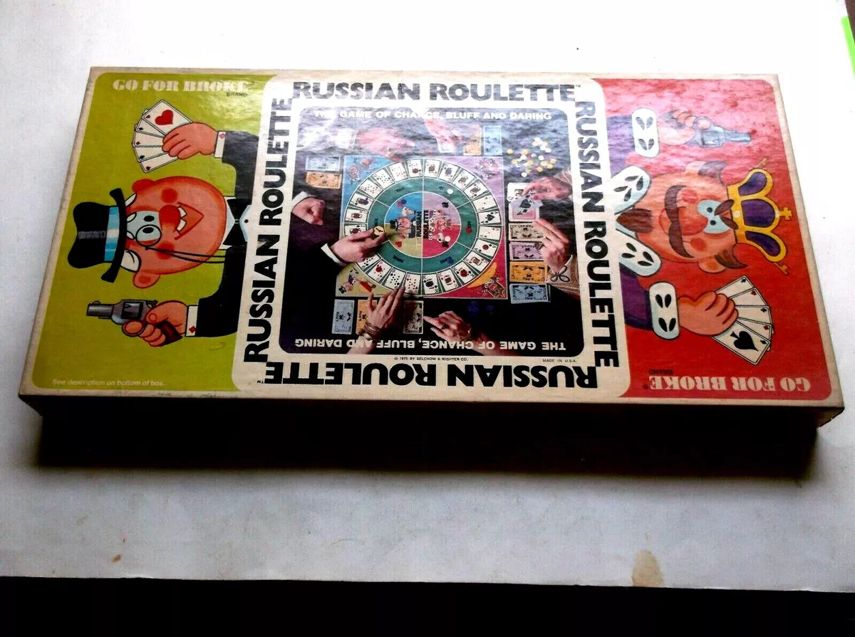 VINTAGE RUSSIAN ROULETTE BOARD GAME BY SELCHOE & RIGHTER CO. 1975