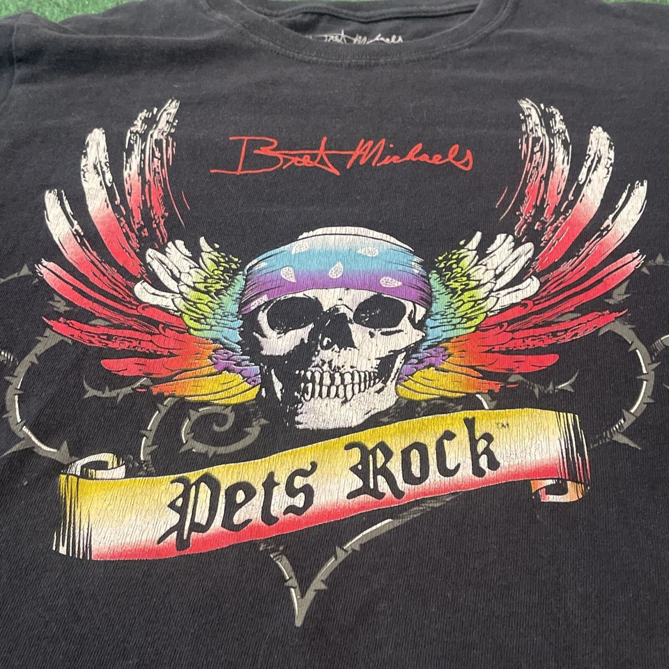 Camiseta negra Bret Michaels Poison Pets gira de conciertos de rock para hombre {S} pequeña Foto 2 de 4