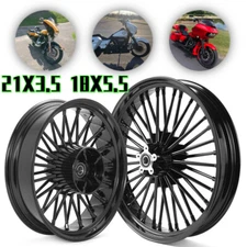 09-25 Touring Bagger 21X3.5 18X5.5 Fat Spoke Wheels for Harley Road Street Glide
