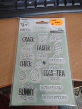CLEAR STAMPS FOR SCRAPBOOKING NEW FRIENDZ SO EGG-CITED A EASTER